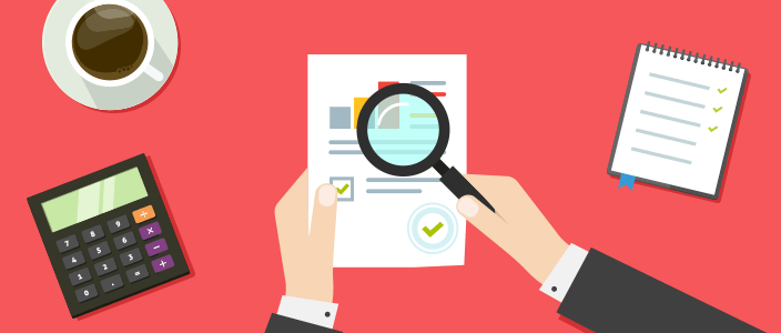 Person inspecting a graph or chart