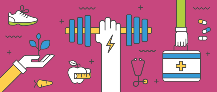 Graphic of lifestyle medicine at work