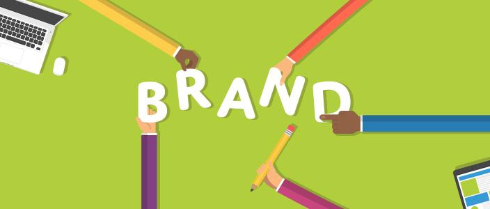 People working together to create a brand