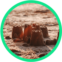 Sandcastle on a beach