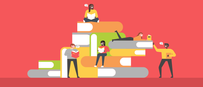 stack of books for wellness pros